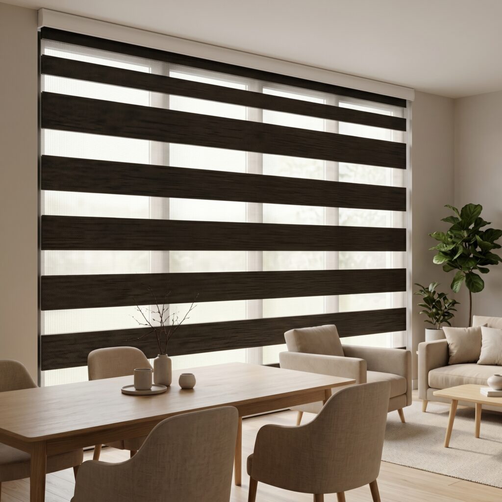 Sheer Poliester Lumier Brown